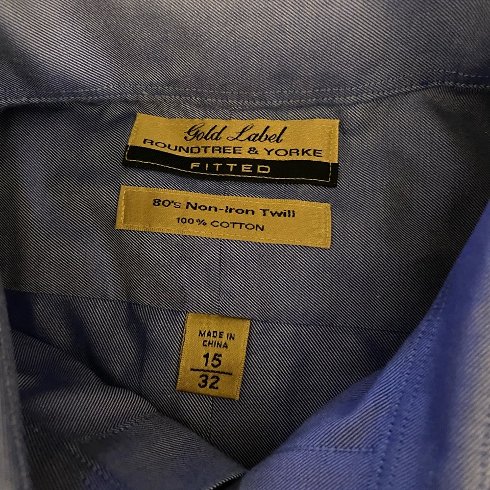 Roundtree & Yorke Gold Label Blue Shirt